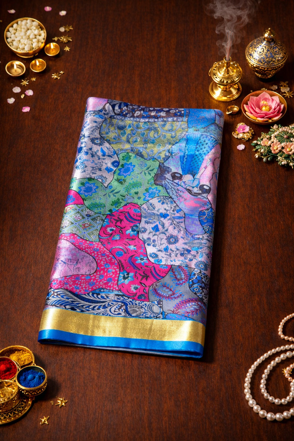 VINTAGE CHARCOAL SAREE