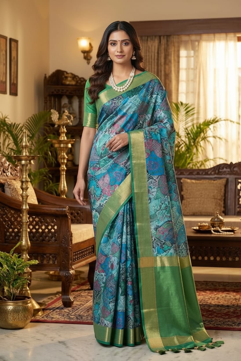 Emerald Heritage Saree