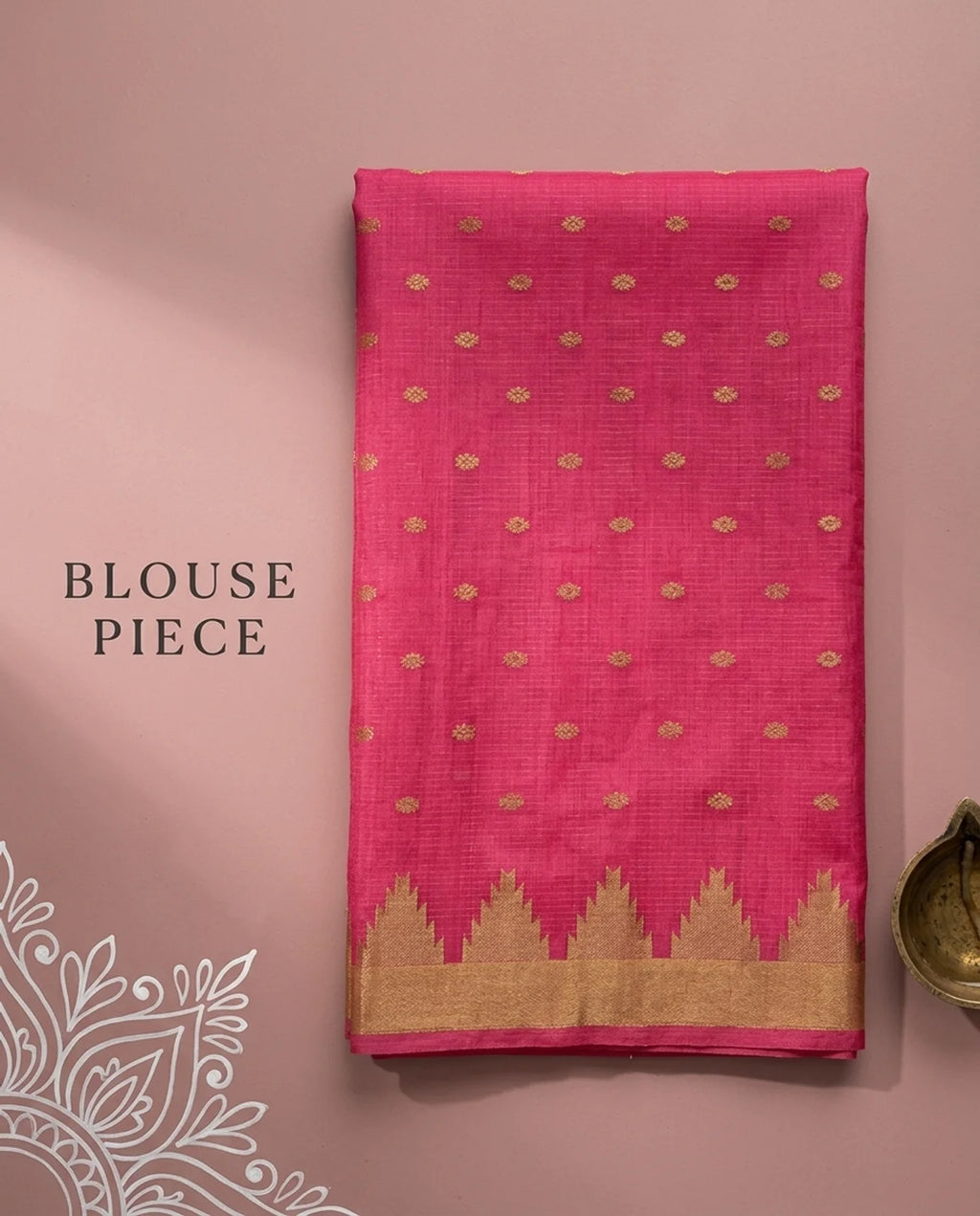 Ragini Madhav – Bengal Handloom Cotton Saree, Rani Pink